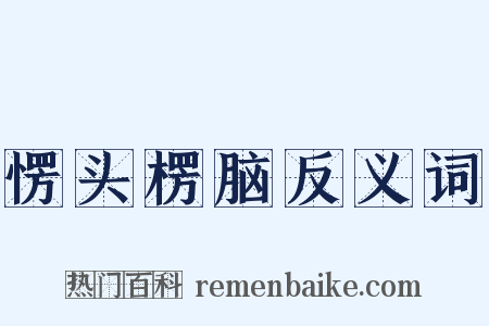 愣头楞脑反义词是什么意思的图片